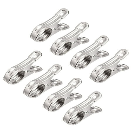 

Uxcell Tablecloth Clips - 55mm Stainless Steel Clamps for Fixing Table Cloth Hanging Clothes 8 Pack