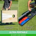 thumbnail image 5 of GoSports 3 x 2 ft Cornhole Board Set - Portable Outdoor Toss Game for Adults & Family - Includes Set of 8 Bean Bags with Built-in Storage - Bright Rustic, 5 of 6