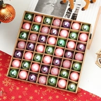 InsCrazy 49PC Shatterproof Christmas Balls for Holiday Wedding Party 1.18inch/30mm Solid Color Shiny Plastic Ornament Xmas Tree Ball