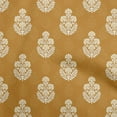thumbnail image 1 of oneOone Viscose Chiffon Gamboge Yellow Fabric Asian Dabu Print Sewing Craft Projects Fabric Prints By Yard 42 Inch Wide, 1 of 5