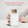 thumbnail image 2 of Mini Color Photo Printer Portable Bluetooth Printer HD Pocket Printing Maker with 50 Sheets of Printing Paper for Gift, 2 of 8