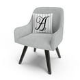 thumbnail image 3 of Gray Striped Ornate Letter Script A By Abc 16 X 16 Decorative Throw Pillow, 3 of 5