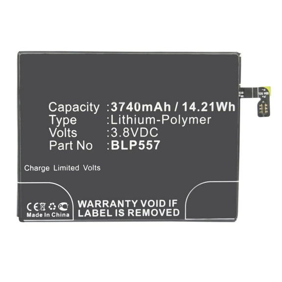 Batteries N Accessories BNA-WB-P3513 Cell Phone Battery - Li-Pol, 3.8V, 3740 mAh, Ultra High Capacity Battery - Replacement for OPPO BLP557 Battery