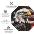thumbnail image 3 of Fuzoiu Retro American Eagle A Print Leather Coasters Set,Drink Coasters Set of 4,for Tabletop Protection, Durable PVC Coasters,Home Décor and Housewarming Gift-Octagon, 3 of 6