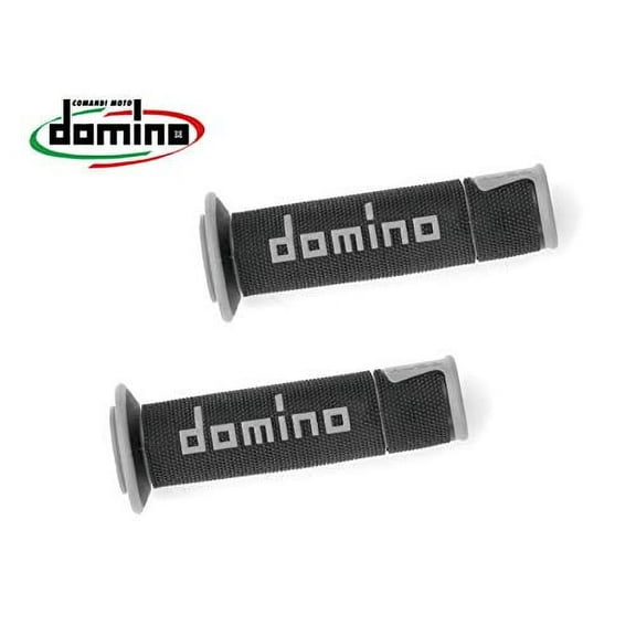 Domino A450 Handlebar Grips | Black/Gray | Twist Throttle (A45041C5240B7-0)