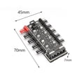 thumbnail image 2 of Ventilador de placa base HUB PWM Enfriador Splitter Controlador de velocidad Adaptador (SATA) PC, 2 of 7