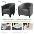 thumbnail image 4 of 2 Piece Club Chair Slipcover, Stretch Velvet Chair Armchair Slipcover Sofa Cover Slipcover Furniture Protector Soft Couch Covers with Elastic Bottom for Kids Gray, 4 of 8