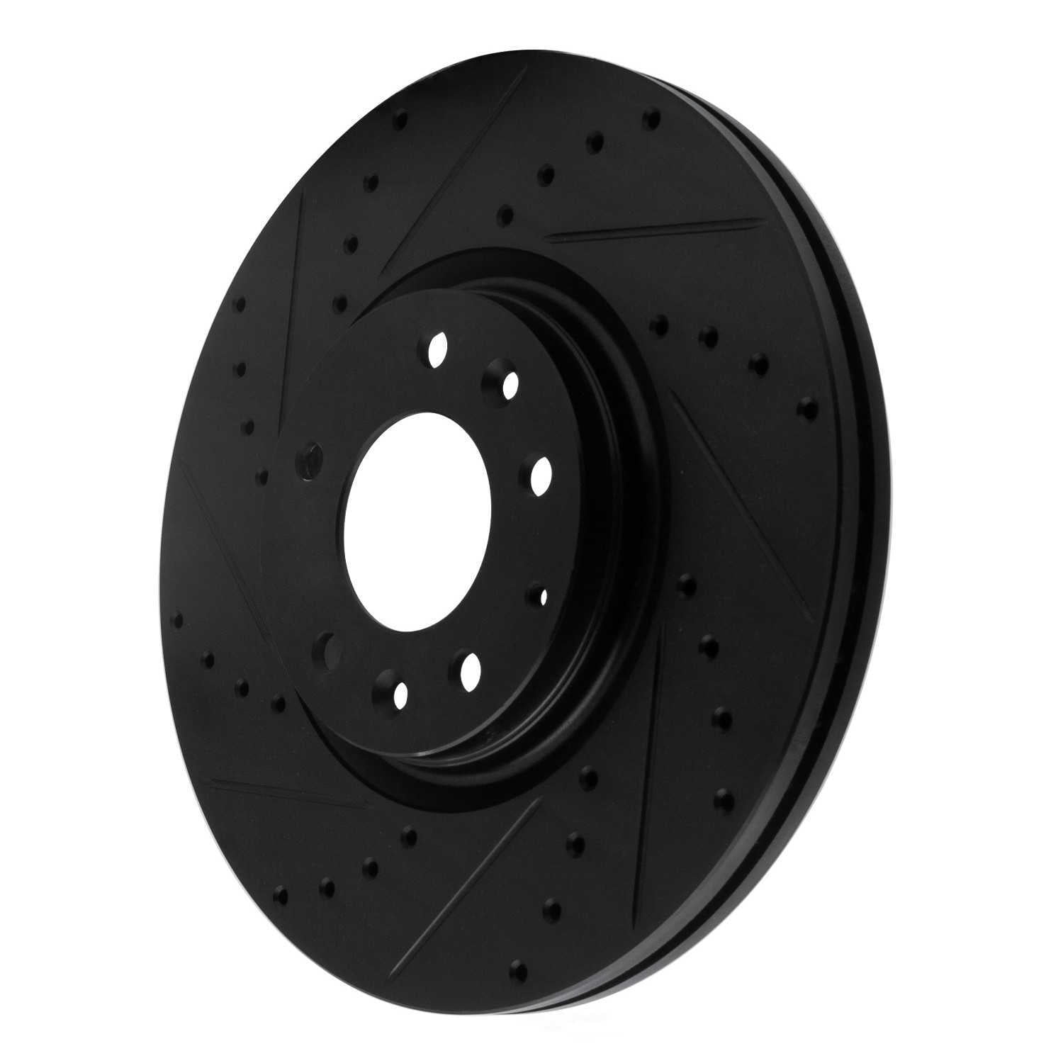 Dynamic Friction Company 633-80045L DFC Brake Rotor - Drilled And Slotted - Black