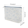 thumbnail image 2 of Bolsas de maquillaje planas rectangulares duraderas de corazones para viajes, 1 Pc, azul, poliéster, 2 of 5