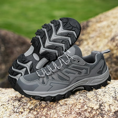 

Men s Lightweight Breathable Lace Up Hiking Shoes Sneakers