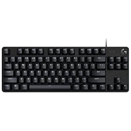 Logitech G413 TKL SE Mechanical Gaming Keyboard - Compact Backlit Keyboard with Tactile Mechanical Switches, Anti-Ghosting, Compatible with Windows, macOS - Black Aluminum