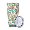 thumbnail image 2 of Logiee Sea Animal Print 20OZ Car Cup with Lid, Stainless Steel Vacuum Insulated Double Wall Travel Tumbler, Durable Insulated Coffee Mug,Thermal Cup with Straw-Straw Three-piece Set, 2 of 8