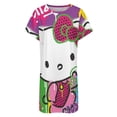 thumbnail image 4 of Hello Kitty Nightgowns for Women Short Sleeve Night Gown Soft Sleep Shirts Women's Sleepwear Print Sleep Dress, 4 of 7