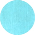thumbnail image 1 of Ahgly Company Indoor Round Oriental Light Blue Industrial Area Rugs, 6' Round, 1 of 4