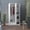 White+Particle Board+Bedroom, variant on LHKJ Wardrobe Armoire with 4 Shelves and Drawer, Black