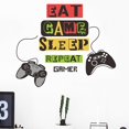 thumbnail image 1 of Adhesivos de pared Eat Game Sleep Repeat Cartoon Controller, 1 of 3