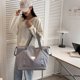 thumbnail image 2 of Bolsa de viaje,Bolsa de fin de semana,Bolsa de mano de lona impermeable para gimnasio,Bolsas de viaje para llevar durante la noche para mujeres con bolsillo húmedo en la manga del carrito,Bolsas de, 2 of 5
