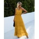 thumbnail image 2 of Vestido PRETTYGARDEN Maxi Amarillo de Verano con Tirantes Finos Talla S, 2 of 4