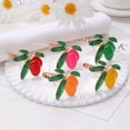 thumbnail image 2 of Xiao Hua Servilleteros decorativos de escritorio para hotel, restaurante, aleación de imitación de fruta dorada, 12 unidades (verde), 2 of 3