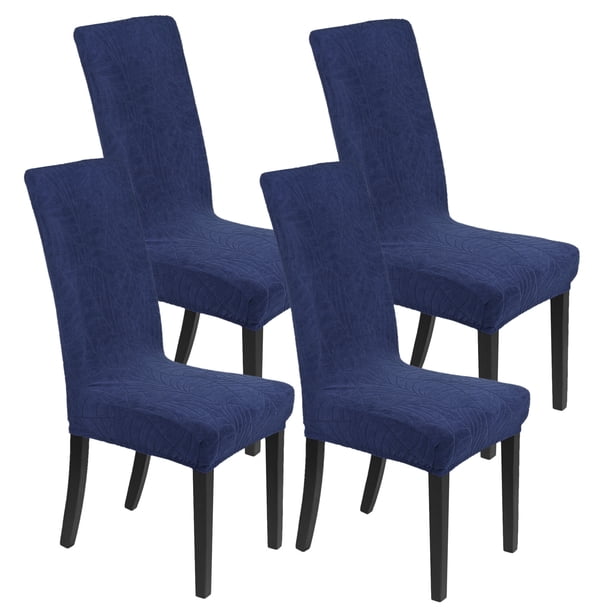Juego de 4 Fundas de Silla Impermeables Uxcel, Fundas de Silla de Jacquard Elásticas para Comedor, Protectores Lavables