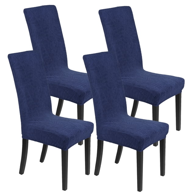 Juego de 4 Fundas de Silla Impermeables Uxcel, Fundas de Silla de Jacquard Elásticas para Comedor, Protectores Lavables