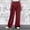 Red, variant on SNKSDGM Women's Plus Women Linen Pants Xs Work Pants Women High Waisted Wide Leg High Waist Casual Pants European and Solid Color Corduroy Spliced Slit Hem Trousers for Women