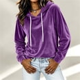 thumbnail image 5 of yillto Womens Sweatshirt Velvet Hoodies Long Sleeve Pullover Fashion Fall Winter Christmas Sweatshirts, 5 of 7