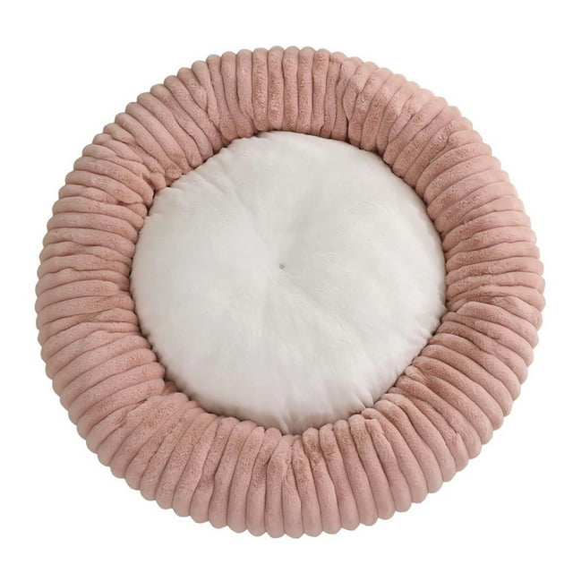 Lit pour Animaux de Compagnie Rond Intérieur Housse de Cordon Amovible Lavable Coussin Confortable pour Chien Chat