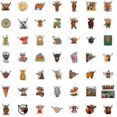 thumbnail image 4 of Pegatinas YONGSHENG Etiqueta Engomada de la vaca de las Tierras Altas 50 piezas Impermeables, 4 of 5