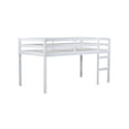 thumbnail image 2 of Bellemave Twin Low Loft Bed with Storage, Wooden Loft Bed with Ladder and Guardrails, Kids Loft Frame with Strengthened Slats (Twin, White), 2 of 10