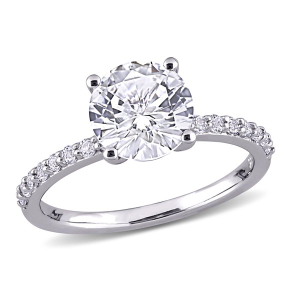 Miabella 2-3/4 Carat T.G.W. Created White Sapphire 10k White Gold Engagement Ring