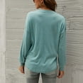 thumbnail image 4 of Tops Para Mujer Blusa Casual Elegante Camisas de Manga Larga Camisa de Botón Sólido Con Cuello en V de Moda Odeerbi  ODB166858, 4 of 8
