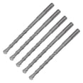 thumbnail image 2 of 5 Pcs Rotary Hammer Drill Bit 160mm Length 2 Flute Self Centering Carbide Tip Impact Drill Bits for Brick Stone Concrete 10mm/0.39in, 2 of 5