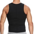 thumbnail image 4 of Men's Neoprene Body Shaper Vest - Double-Breasted Compression Tank Top for Torso Trimmer, 4 of 4