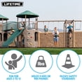 thumbnail image 5 of Lifetime Kid's Double Adventure Tower Swing Set with Bridge and Monkey Bars (90966), 5 of 13