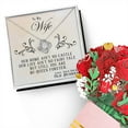 thumbnail image 2 of To My Wife Gift, My Queen Forever, Love Knot Necklace with Paper Flower Bouquet From Husband, 2 of 9