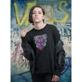 thumbnail image 2 of Neo-Punk Oni Mask Shaped T-Shirt Women -Image by Shutterstock, Female XX-Large, 2 of 4
