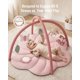 thumbnail image 3 of Tapete de gimnasio para bebés Blissful Diary Tummy Time con 6 juguetes, color rosa, 3 of 8
