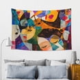 thumbnail image 5 of Easygdp Abstract Musical Faces Tapestry Wall Hanging, Wall Tapestries for Bedroom Aesthetic Living Room Office Decor 60x40in, 5 of 8