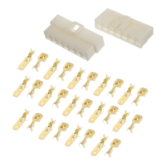 Unique Bargains 14 Pin Car Electrical Wire Connector Plug Kits Male Female Cable Terminal Housing for Car Boat RV 1 Set