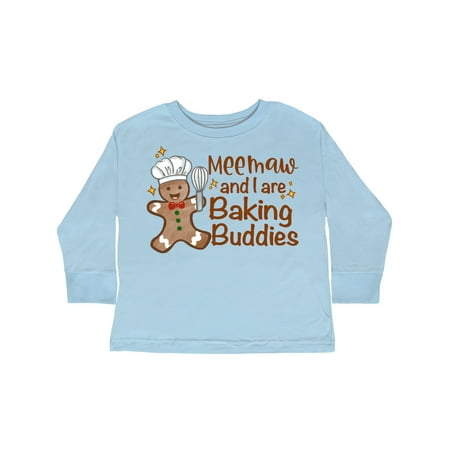 

Inktastic Meemaw And I Are Baking Buddies Gift Toddler Boy or Toddler Girl Long Sleeve T-Shirt
