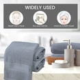 thumbnail image 2 of Dznils 100% Cotton Bath Hand Towels, Ultra Soft Absorbent, 13" x 30", Gray, 2 Count, 2 of 12