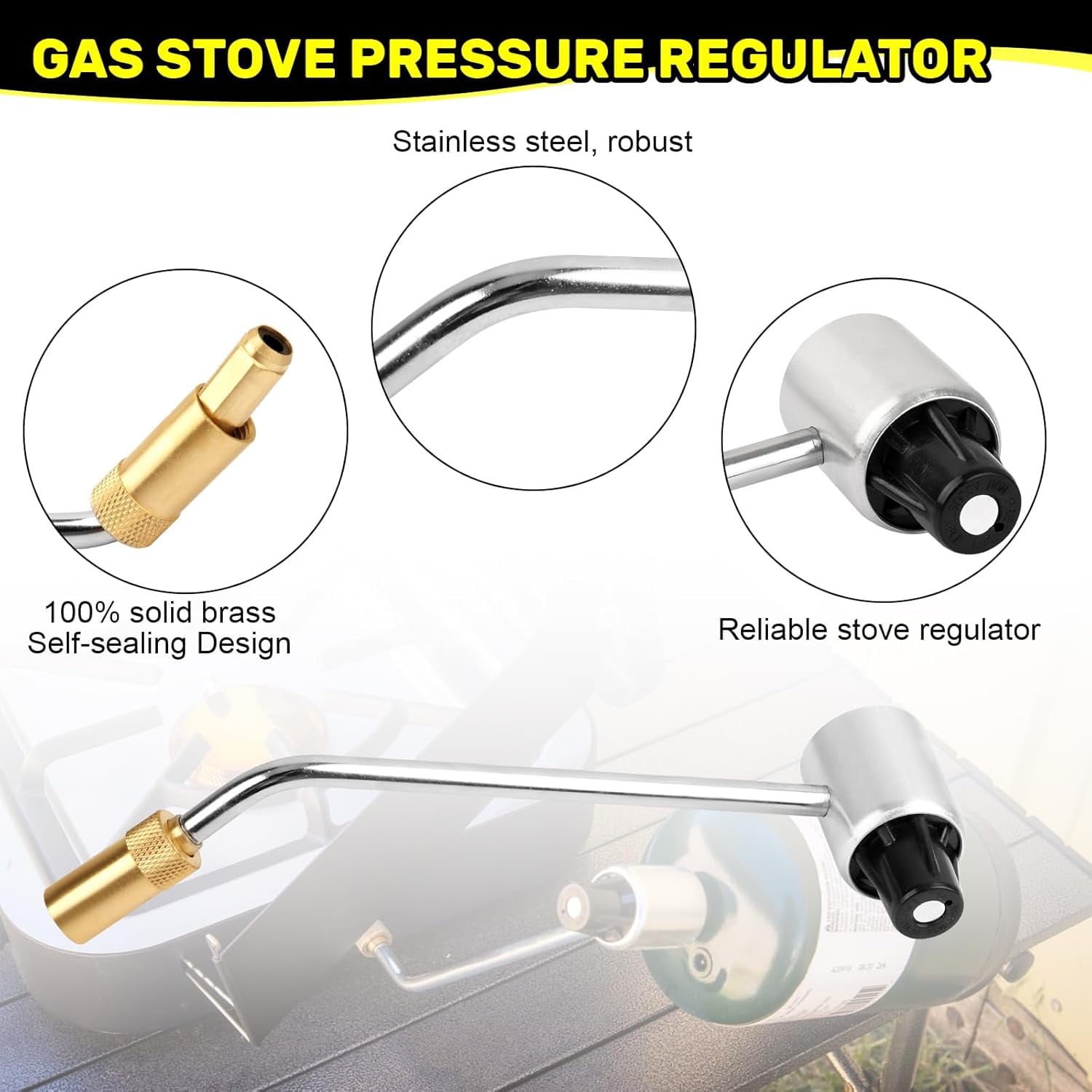 ABCISI 5430 Stove Pressure Regulator Replacement Part Compatible with Most Coleman Stoves & Grills and Fold N Go Stoves Camping Stove Regulator Keeps Propane Gas Pressure Stable