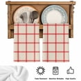 thumbnail image 5 of Yellow Buffalo Plaid Kitchen Towels Set of 3, Red Lines Grid Pattern Vintage Absorbent Dish Towels for Kitchen, Microfiber Hand Towel, Quick Drying Tea Towel for Cleaning Decorative Dishcloths, 5 of 7