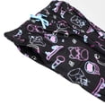 thumbnail image 2 of Squishmallows Line Art Juniors Black Sleep Pajama Pants, Black, Small, 2 of 3