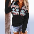thumbnail image 2 of Sudadera con estampado étnico de manga larga con cuello redondo y manga larga suelta divertida Vintage para mujer Pompotops gfhjh3647, 2 of 6