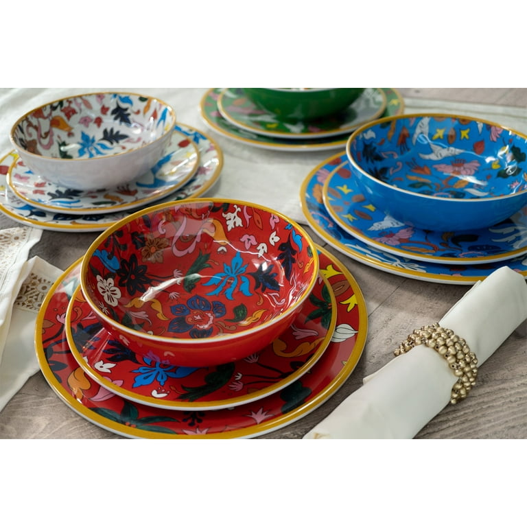 Baroni Home Set da 6 Tazzine decorate Linea Noto, 15x13x29 cm