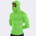 thumbnail image 2 of DDAPJ pyju Sun Protection Shirts for Men with Mask UPF 50+ Fishing Blouses Lightweight Long Sleeve UV Rash Guard Cooling Hoodies Mint Green M, 2 of 7