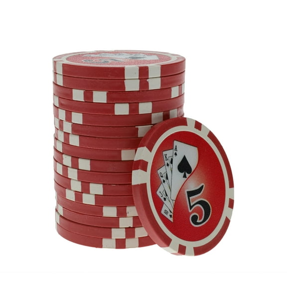 WE Games Clay Poker Chips, 11.5 Gram, Set of 25, Red