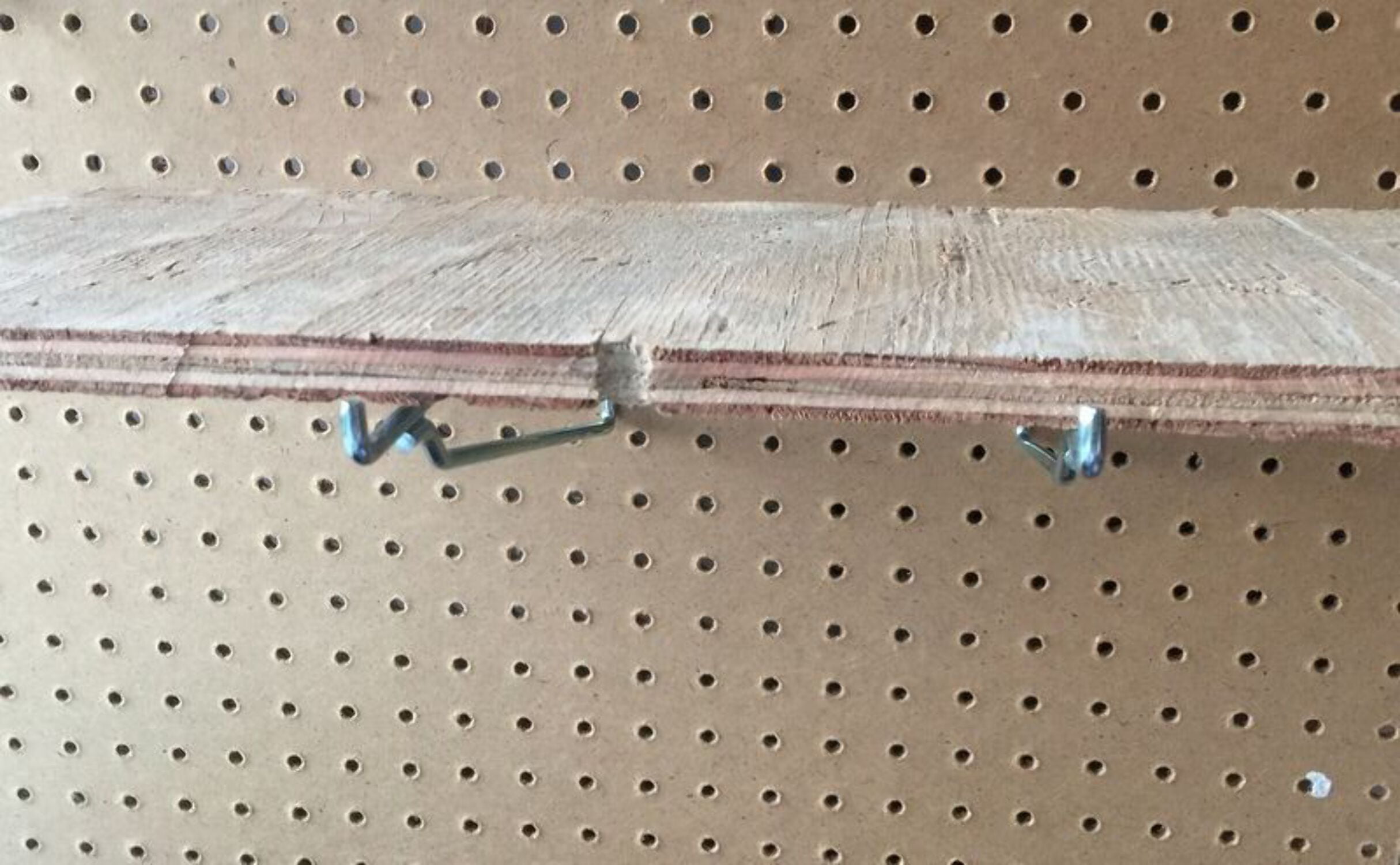 6 Pack Metal 8 Inch Shelf Bracket Garage Peg Hanger for 1/8" & 1/4" Pegboard